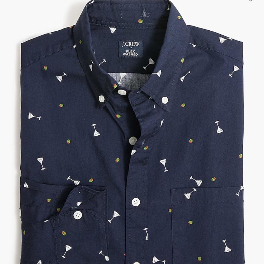 Brand new classic flex casual shirt in martini design from J. Crew Factory